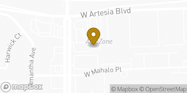 Map showing the location of Dunkin' in Compton, CA 90220