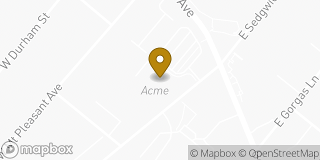 Map showing the location of Acme in Philadelphia, PA