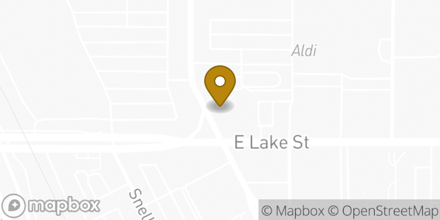 Map showing the location of AutoZone in Minneapolis, MN 55406