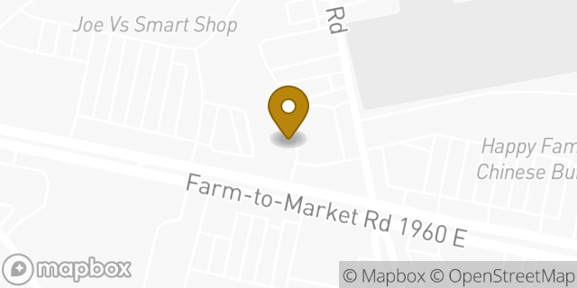 Map showing the location of Starbucks in Houston, TX 77073