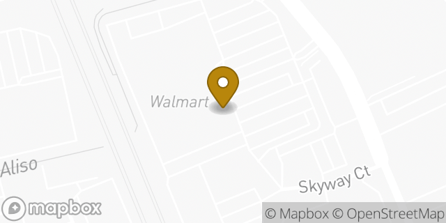 Map showing the location of Walmart in Fremont, CA