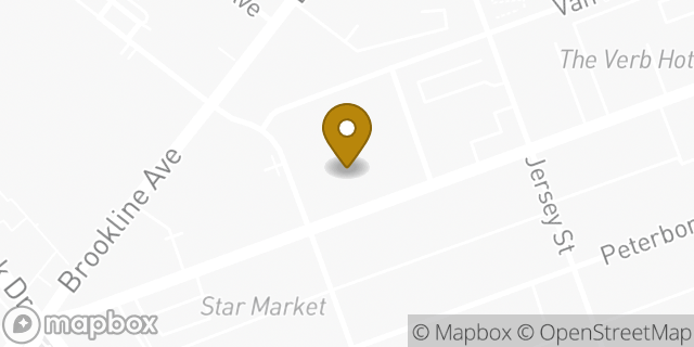 Map showing the location of Sunglass Hut in Boston, MA 02215