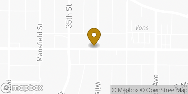 Map showing the location of Subway in San Diego, CA 92116