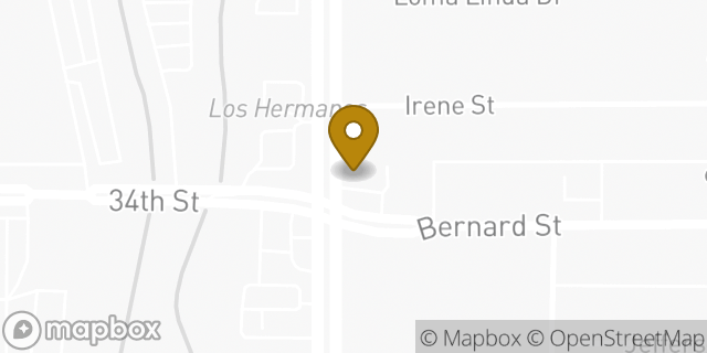 Map showing the location of AutoZone in Bakersfield, CA 93305