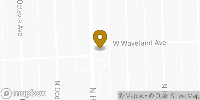 Map showing the location of Starbucks in Chicago, IL 60634