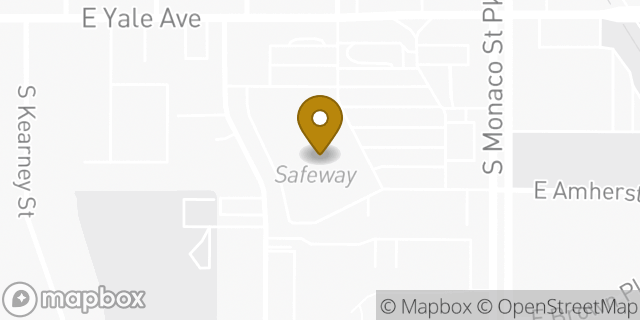Map showing the location of Coinme in Denver, CO 80222