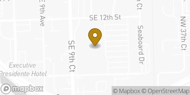 Map showing the location of Penske Truck Rental in Hialeah, FL 33010