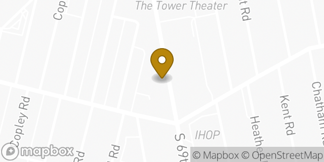 Map showing the location of Kids Foot Locker in Upper Darby, PA 19082