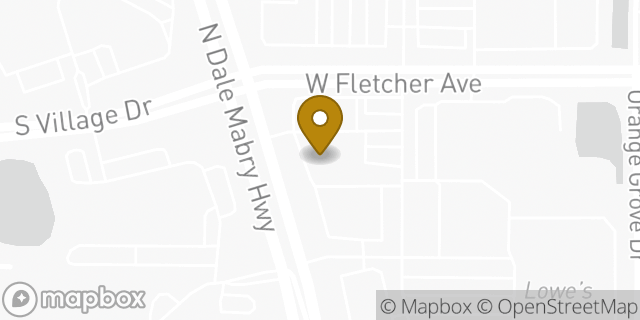 Map showing the location of Fifth Third Bank in Tampa, FL 33618