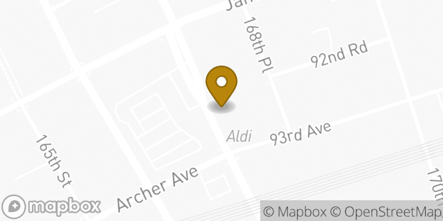 Map showing the location of Aldi in Jamaica, NY 11433