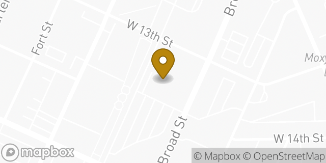 Map showing the location of Starbucks in Chattanooga, TN 37402
