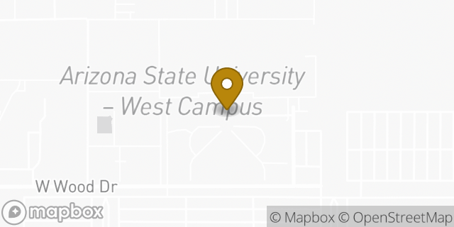 Map showing the location of Starbucks in Glendale, AZ 85306