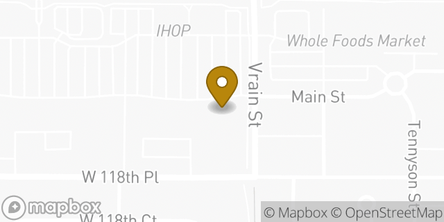 Map showing the location of Planet Fitness in Broomfield, CO 80020