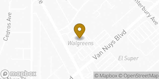 Map showing the location of Walgreens in Arleta, CA 91331