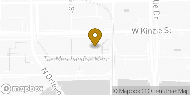 Map showing the location of FedEx Office Print & Ship Center in Chicago, IL 60654