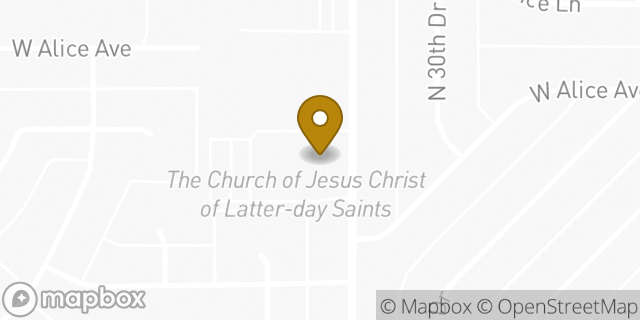 Map showing the location of The Church of Jesus Christ of Latter-day Saints in Phoenix, AZ 85051