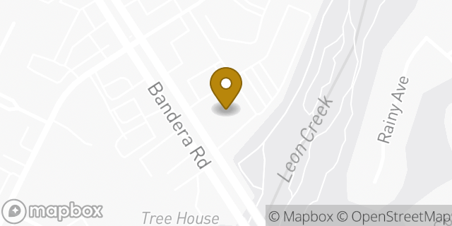 Map showing the location of Bandera in San Antonio, TX 78250