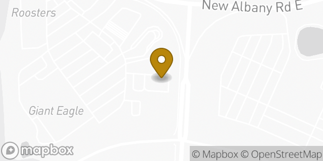 Map showing the location of Chipotle Mexican Grill in New Albany, OH 43054