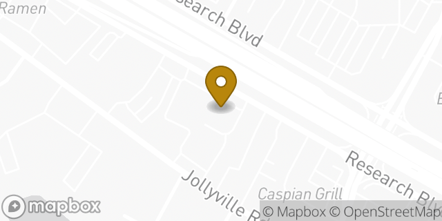 Map showing the location of Bank of America in Austin, TX 78759