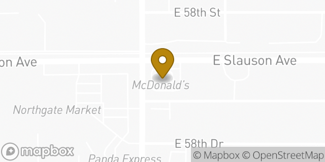 Map showing the location of McDonald's in Los Angeles, CA 90011