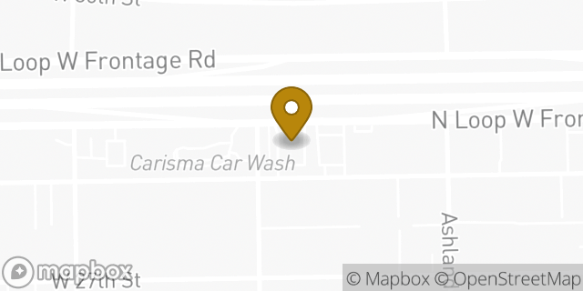 Map showing the location of Starbucks in Houston, TX 77008