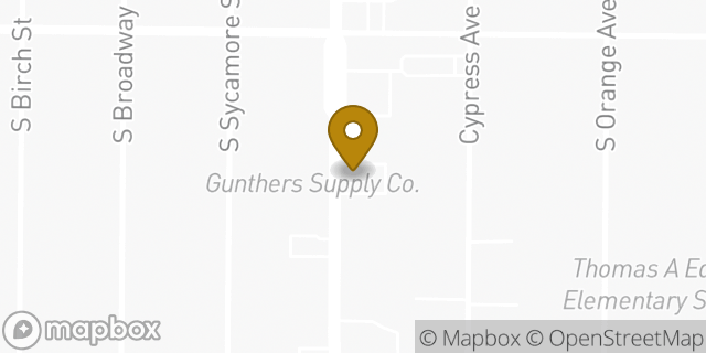 Map showing the location of Enterprise Rent-A-Car in Santa Ana, CA 92707