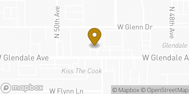 Map showing the location of Enterprise Rent-A-Car in Glendale, AZ 85301