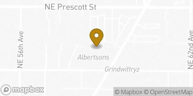 Map showing the location of Starbucks in Portland, OR 97218