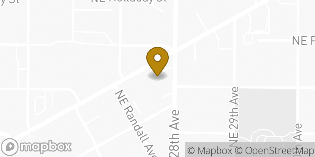 Map showing the location of Enterprise Rent-A-Car in Portland, OR 97232