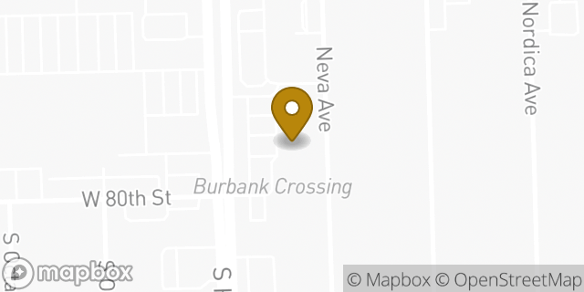 Map showing the location of The UPS Store in Burbank, IL 60459