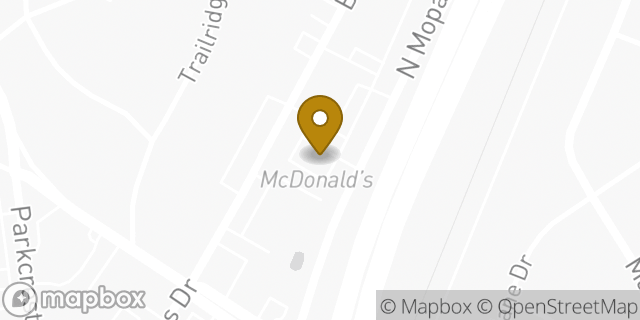 Map showing the location of McDonald's in Austin, TX 78731