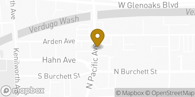 Map showing the location of Subway in Glendale, CA 91203