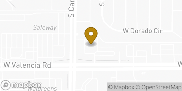 Map showing the location of AutoZone in Tucson, AZ 85746