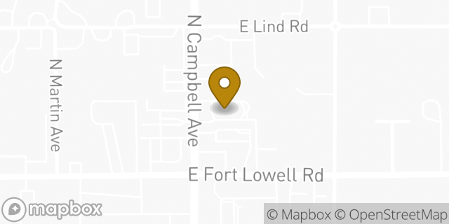 Map showing the location of McDonald's in Tucson, AZ 85719