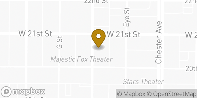 Map showing the location of American Legion Post 26 in Bakersfield, CA 93301