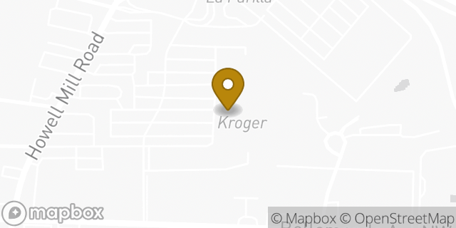 Map showing the location of Kroger in Atlanta, GA 30318