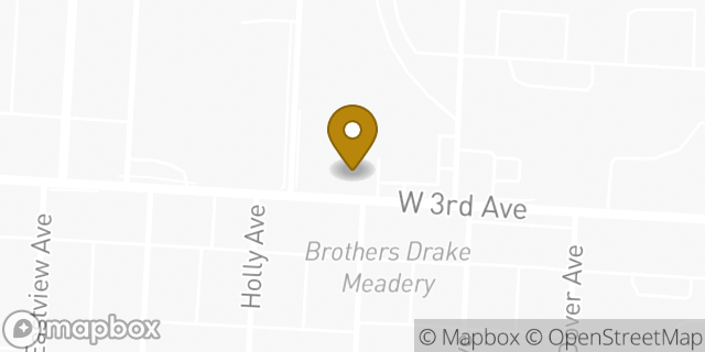 Map showing the location of Budget Car Rental in Columbus, OH 43212