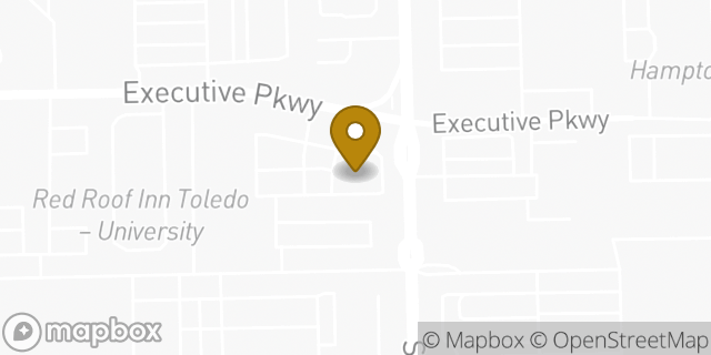 Map showing the location of Fifth Third Bank in Toledo, OH 43606
