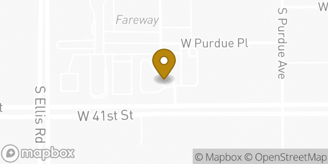Map showing the location of Starbucks in Sioux Falls, SD 57106