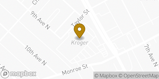 Map showing the location of Kroger in Nashville, TN 37208