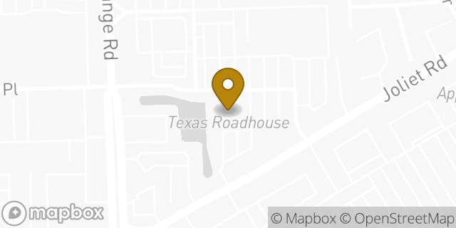Map showing the location of Texas Roadhouse in Countryside, IL 60525