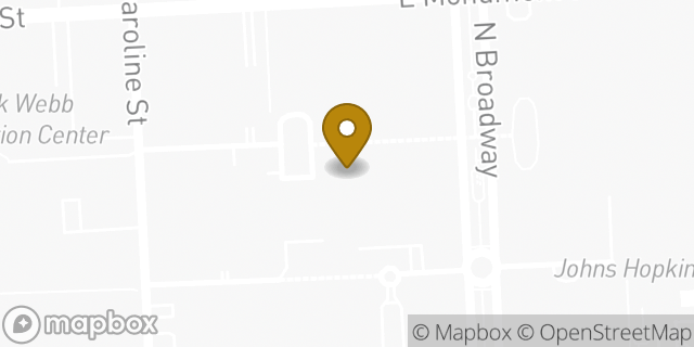 Map showing the location of Johns Hopkins Cochlear Implant Center in Baltimore, MD 21287