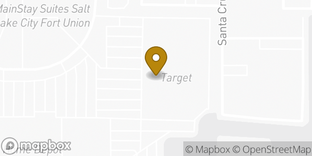 Map showing the location of Starbucks Coffee Company in Cottonwood Heights, UT 84121