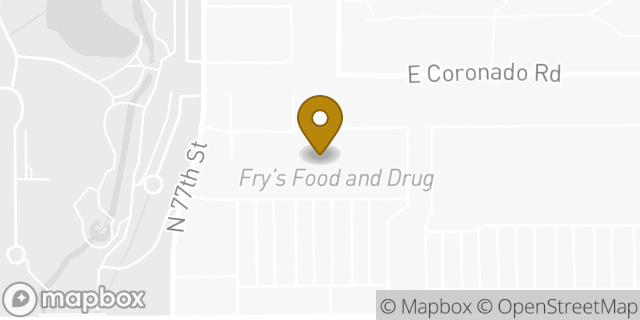 Map showing the location of Coinme in Scottsdale, AZ 85257