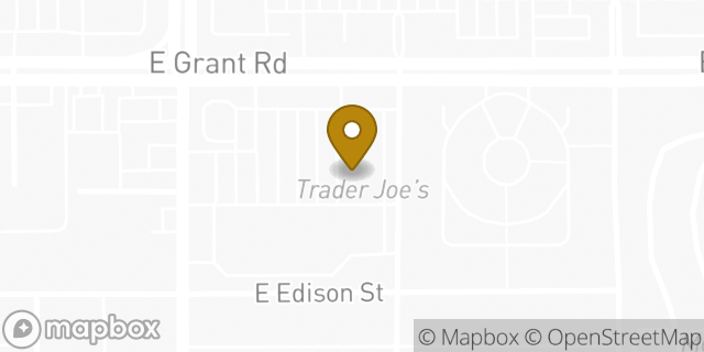 Map showing the location of Trader Joe's in Tucson, AZ 85712