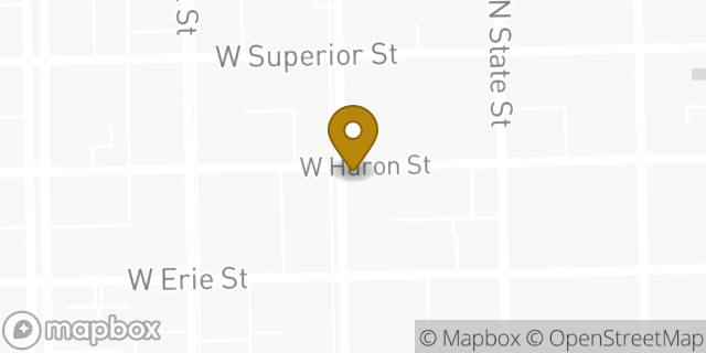 Map showing the location of Fifth Third Bank in Chicago, IL 60654