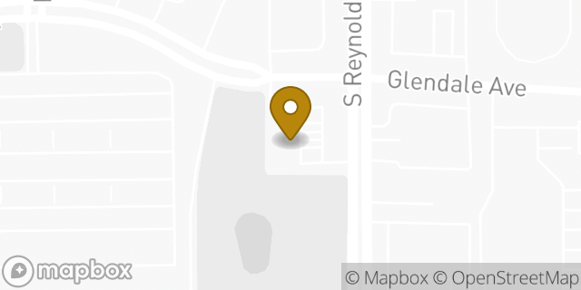 Map showing the location of ATM Sheetz in Toledo, OH 43614