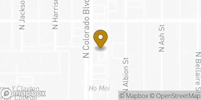 Map showing the location of McDonald's in Denver, CO 80205