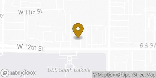 Map showing the location of Subway in Sioux Falls, SD 57104