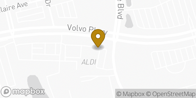 Map showing the location of Aldi in Chesapeake, VA 23320